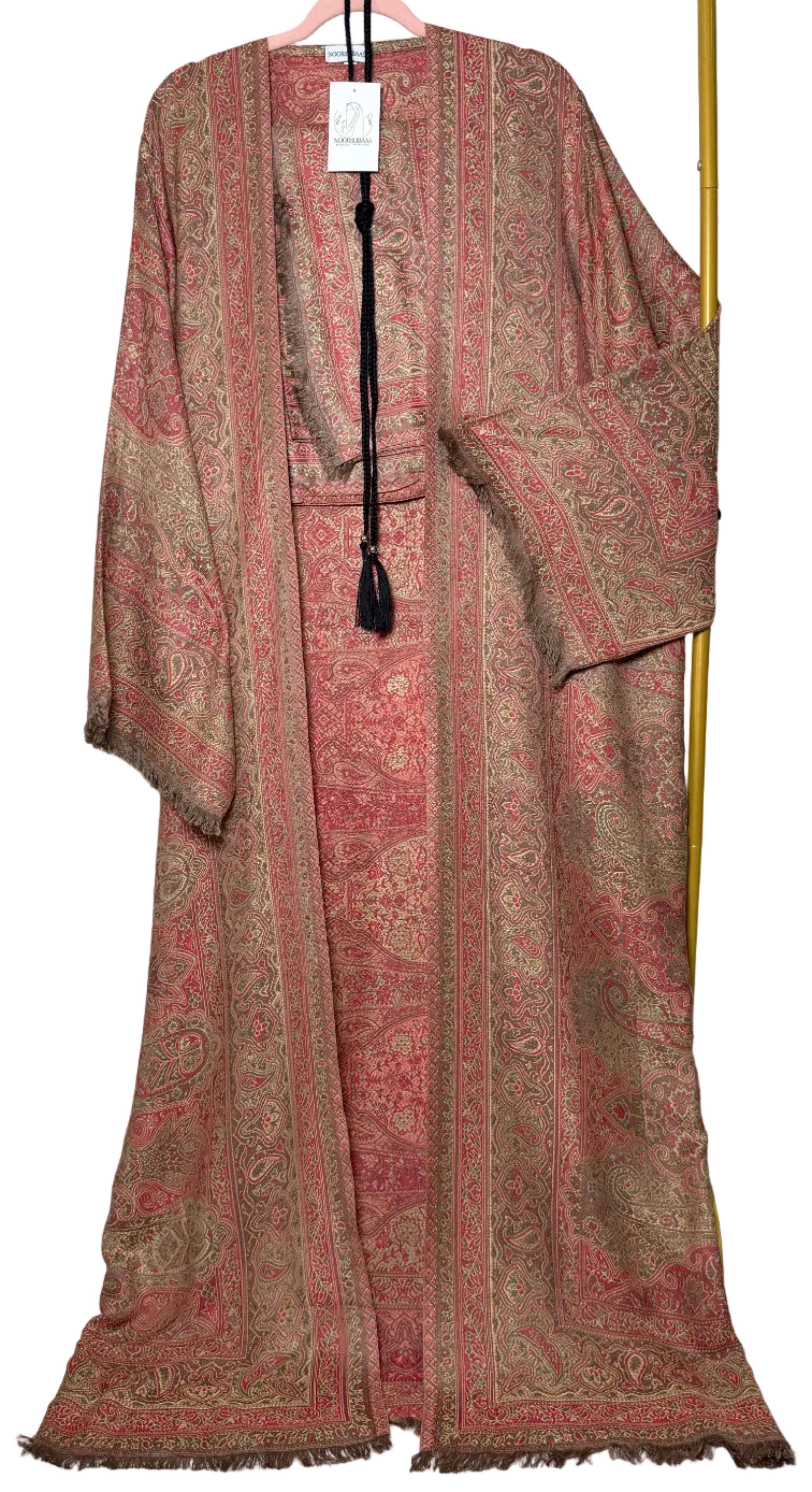 Antique Gold Crimson- Pashmina Abaya