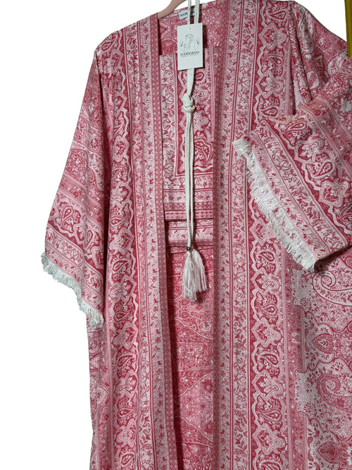 Blush Coral- Pashmina Abaya