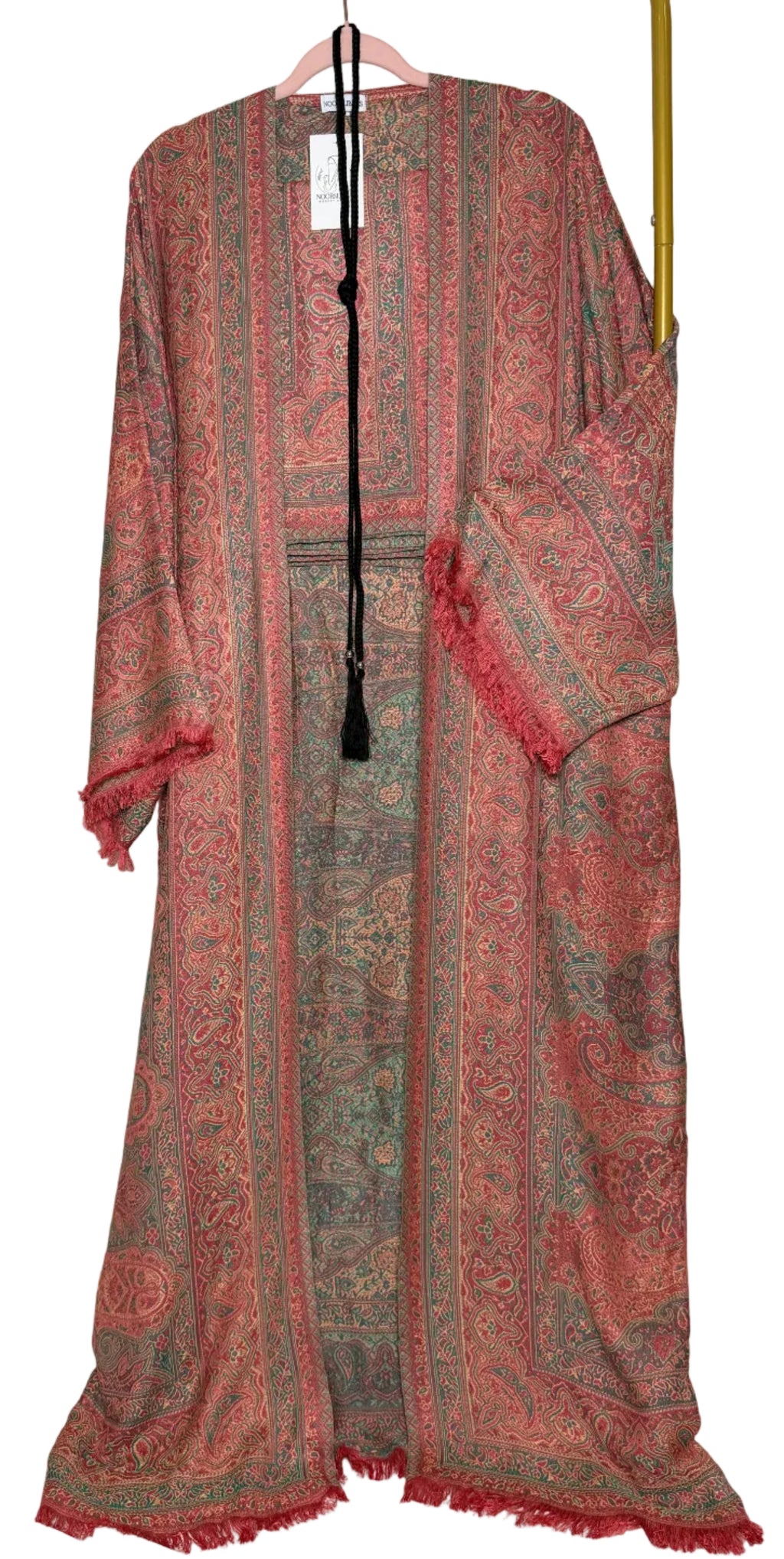 Burnt Coral Jade- Pashmina Abaya