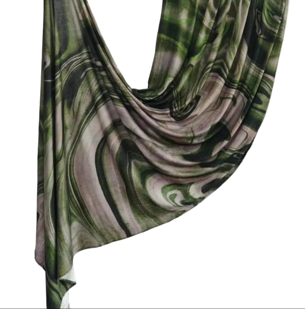 Emerald Marble- Print Jersey