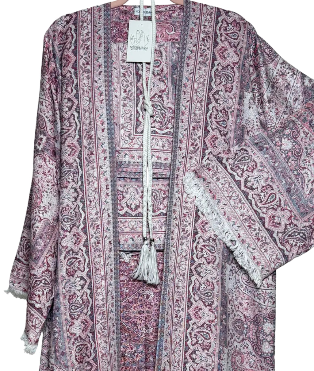 Vintage Rosewood- Pashmina Abaya